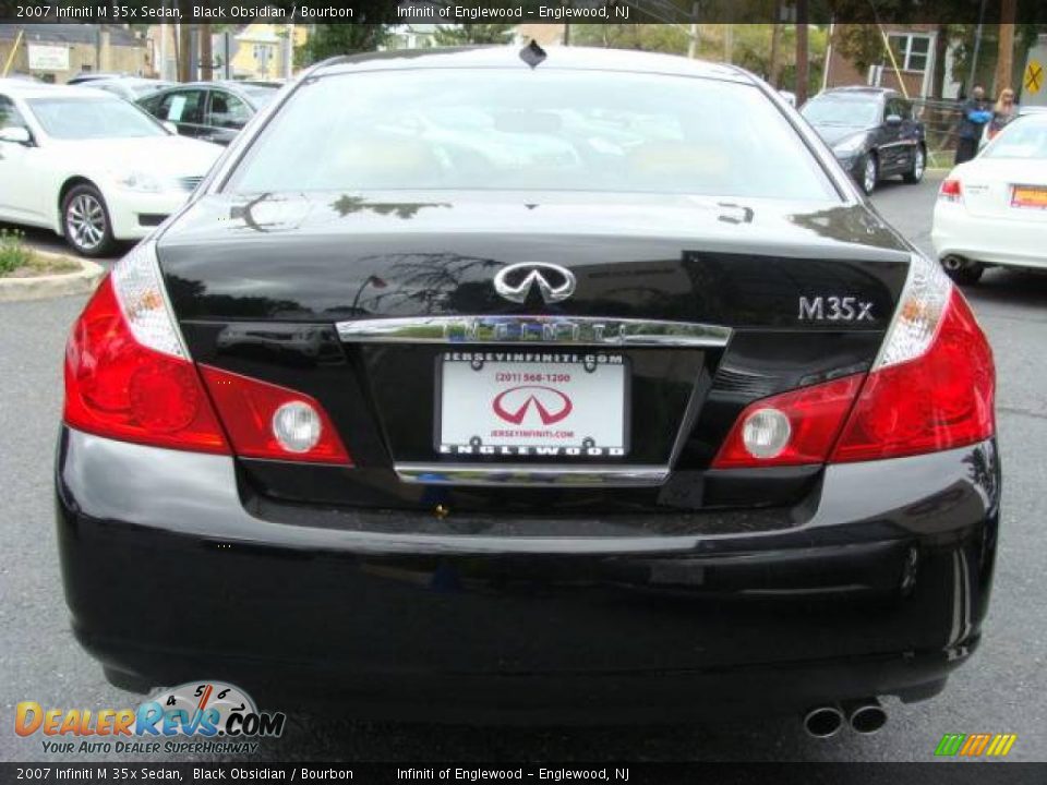 2007 Infiniti M 35x Sedan Black Obsidian / Bourbon Photo #6