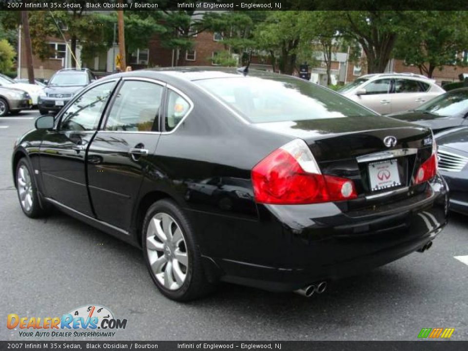 2007 Infiniti M 35x Sedan Black Obsidian / Bourbon Photo #7