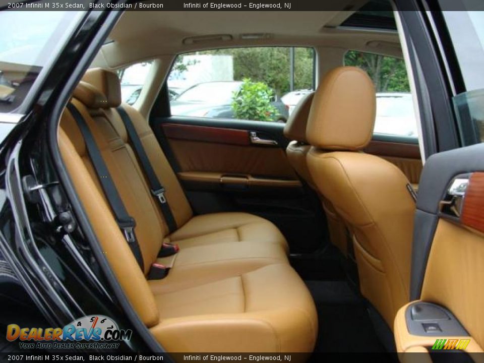 2007 Infiniti M 35x Sedan Black Obsidian / Bourbon Photo #23