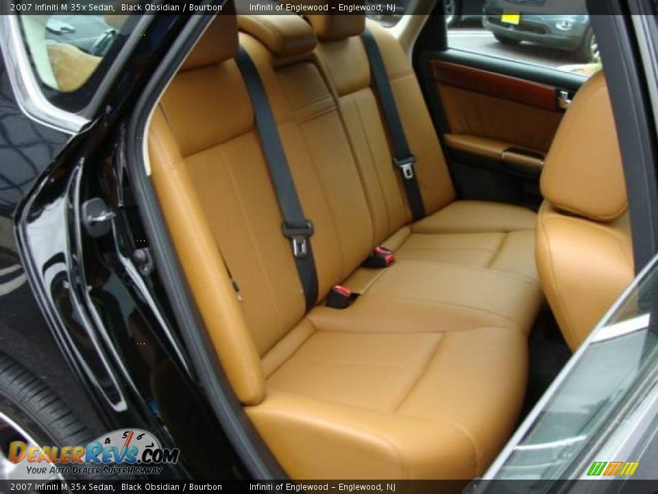 2007 Infiniti M 35x Sedan Black Obsidian / Bourbon Photo #24