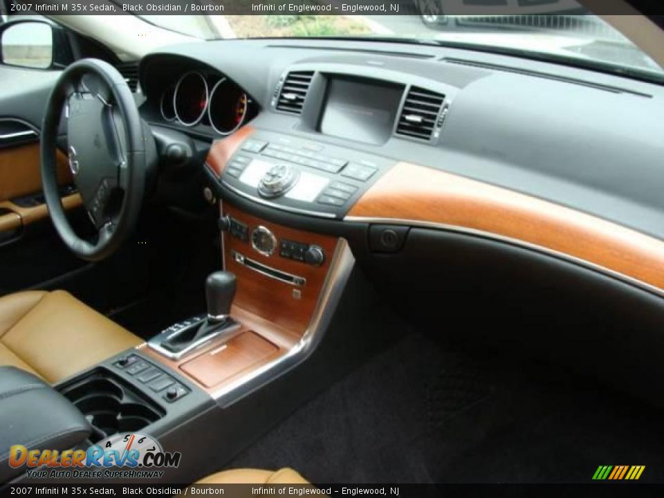 2007 Infiniti M 35x Sedan Black Obsidian / Bourbon Photo #27