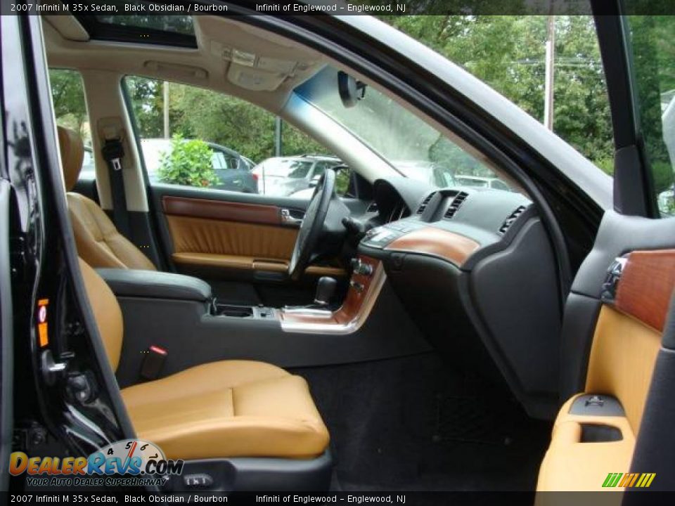 2007 Infiniti M 35x Sedan Black Obsidian / Bourbon Photo #29