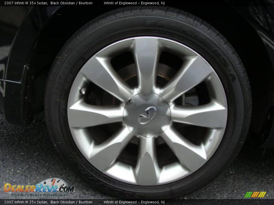 2007 Infiniti M 35x Sedan Black Obsidian / Bourbon Photo #30