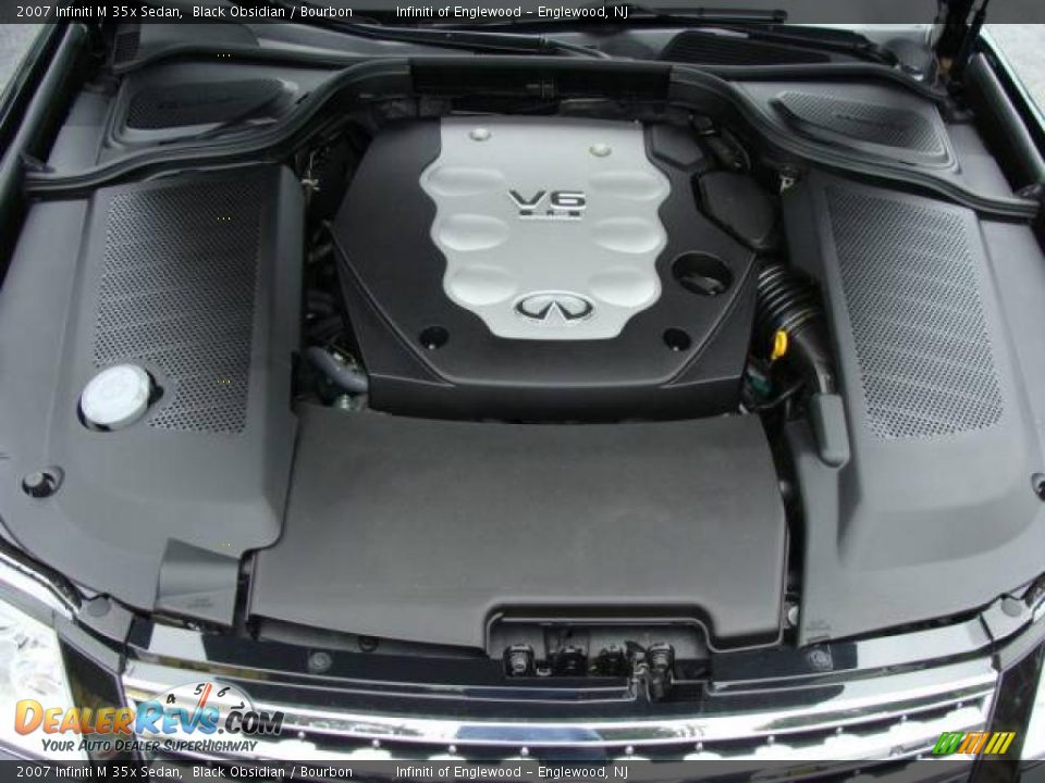 2007 Infiniti M 35x Sedan Black Obsidian / Bourbon Photo #32