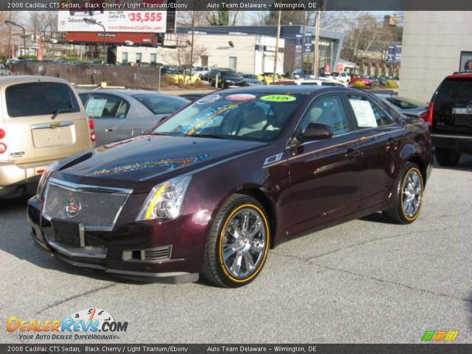 2008 Cadillac CTS Sedan Black Cherry / Light Titanium/Ebony Photo #1