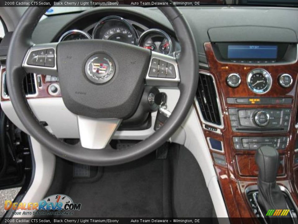 2008 Cadillac CTS Sedan Black Cherry / Light Titanium/Ebony Photo #2