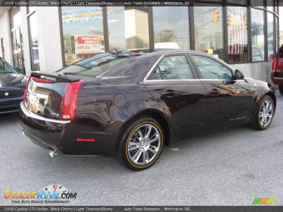 2008 Cadillac CTS Sedan Black Cherry / Light Titanium/Ebony Photo #3