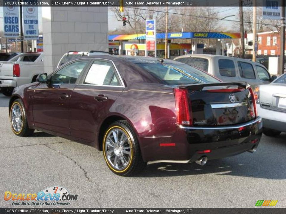 2008 Cadillac CTS Sedan Black Cherry / Light Titanium/Ebony Photo #6
