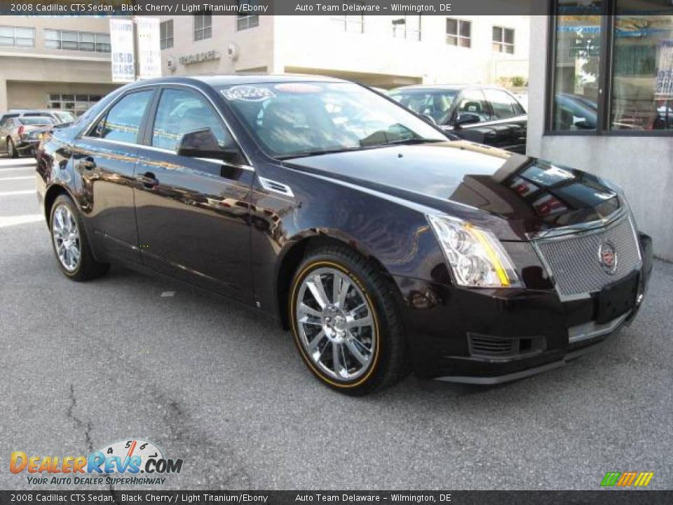 2008 Cadillac CTS Sedan Black Cherry / Light Titanium/Ebony Photo #8