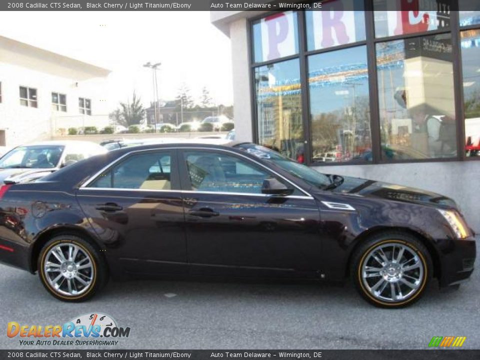 2008 Cadillac CTS Sedan Black Cherry / Light Titanium/Ebony Photo #18