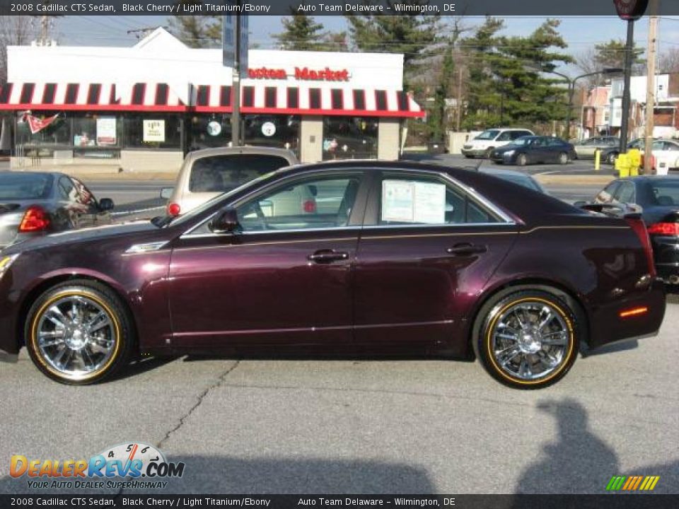 2008 Cadillac CTS Sedan Black Cherry / Light Titanium/Ebony Photo #19