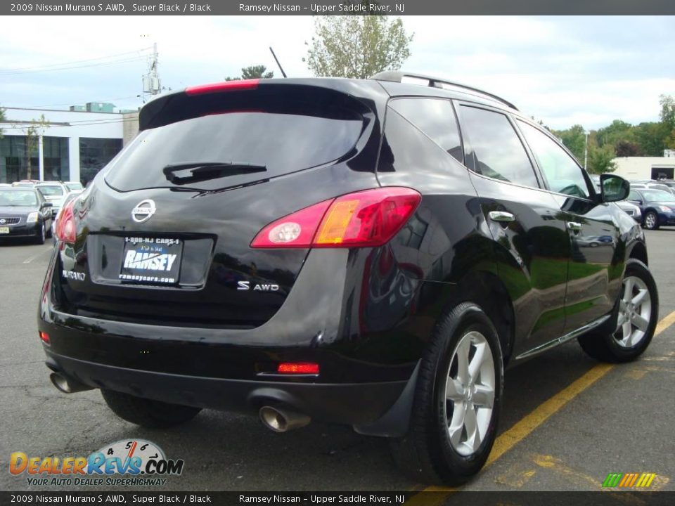 2009 Nissan Murano S AWD Super Black / Black Photo #9