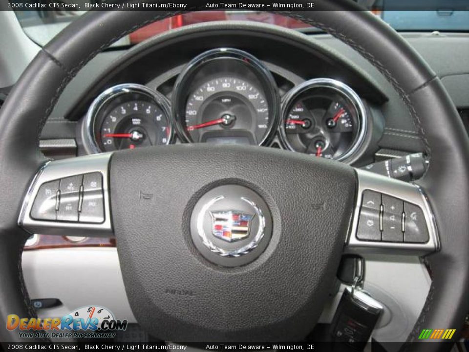 2008 Cadillac CTS Sedan Black Cherry / Light Titanium/Ebony Photo #20