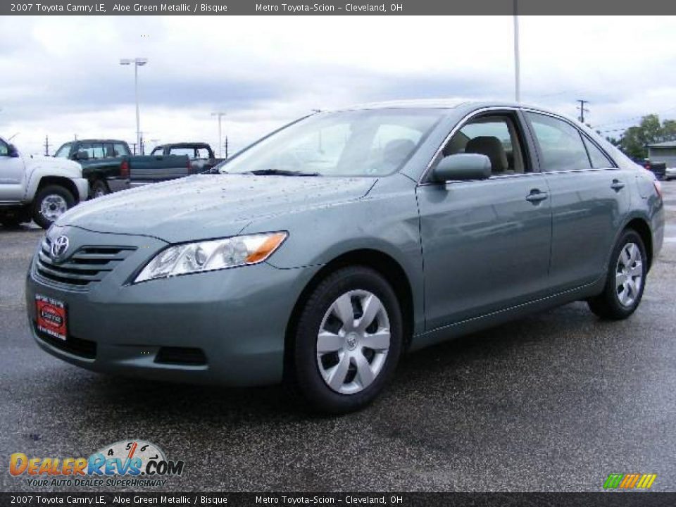 2007 Toyota Camry LE Aloe Green Metallic / Bisque Photo #7