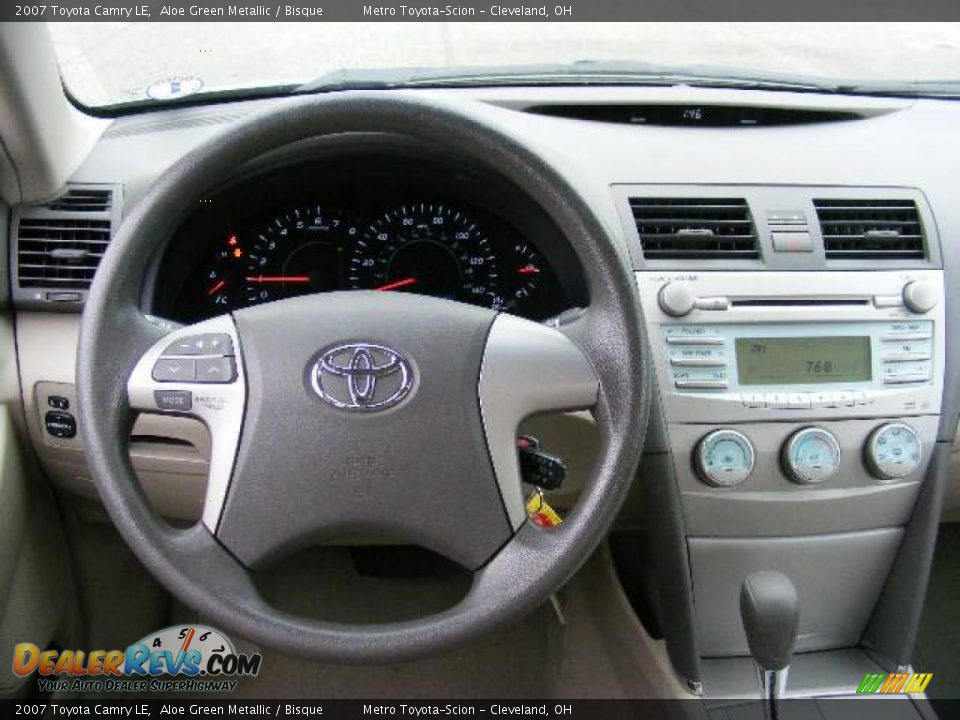 2007 Toyota Camry LE Aloe Green Metallic / Bisque Photo #14
