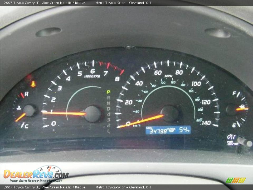 2007 Toyota Camry LE Aloe Green Metallic / Bisque Photo #16
