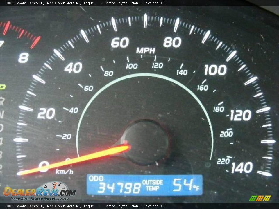 2007 Toyota Camry LE Aloe Green Metallic / Bisque Photo #17