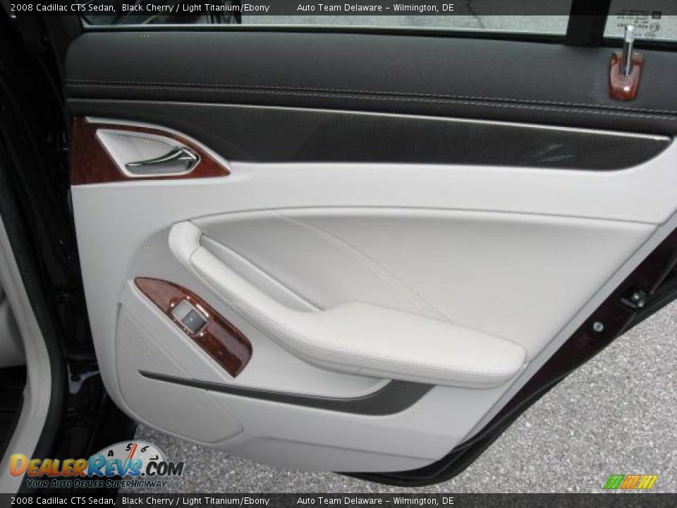 2008 Cadillac CTS Sedan Black Cherry / Light Titanium/Ebony Photo #34
