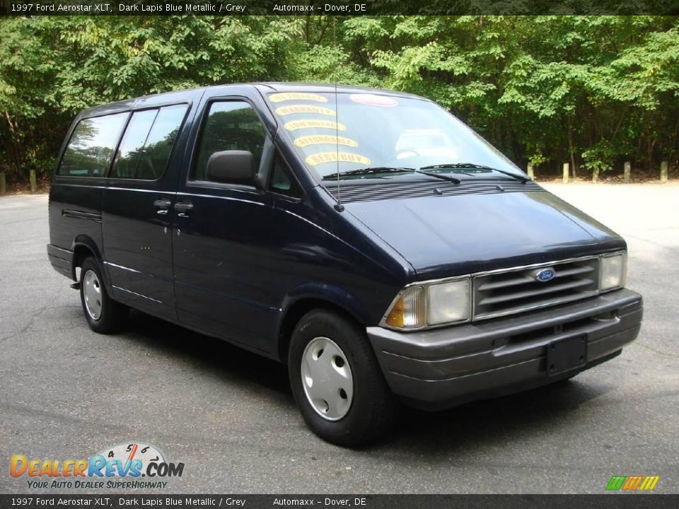 1997 Ford Aerostar XLT Dark Lapis Blue Metallic / Grey Photo #3