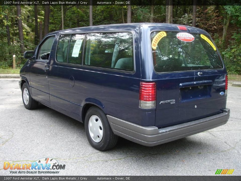 1997 Ford Aerostar XLT Dark Lapis Blue Metallic / Grey Photo #7