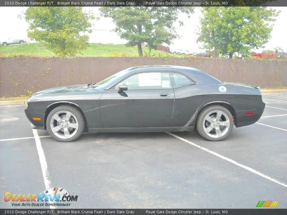 2010 Dodge Challenger R/T Brilliant Black Crystal Pearl / Dark Slate Gray Photo #6