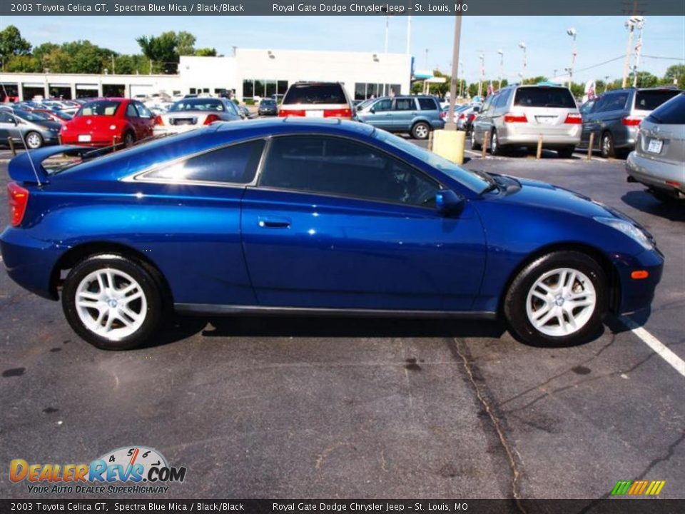 2003 Toyota Celica GT Spectra Blue Mica / Black/Black Photo #2