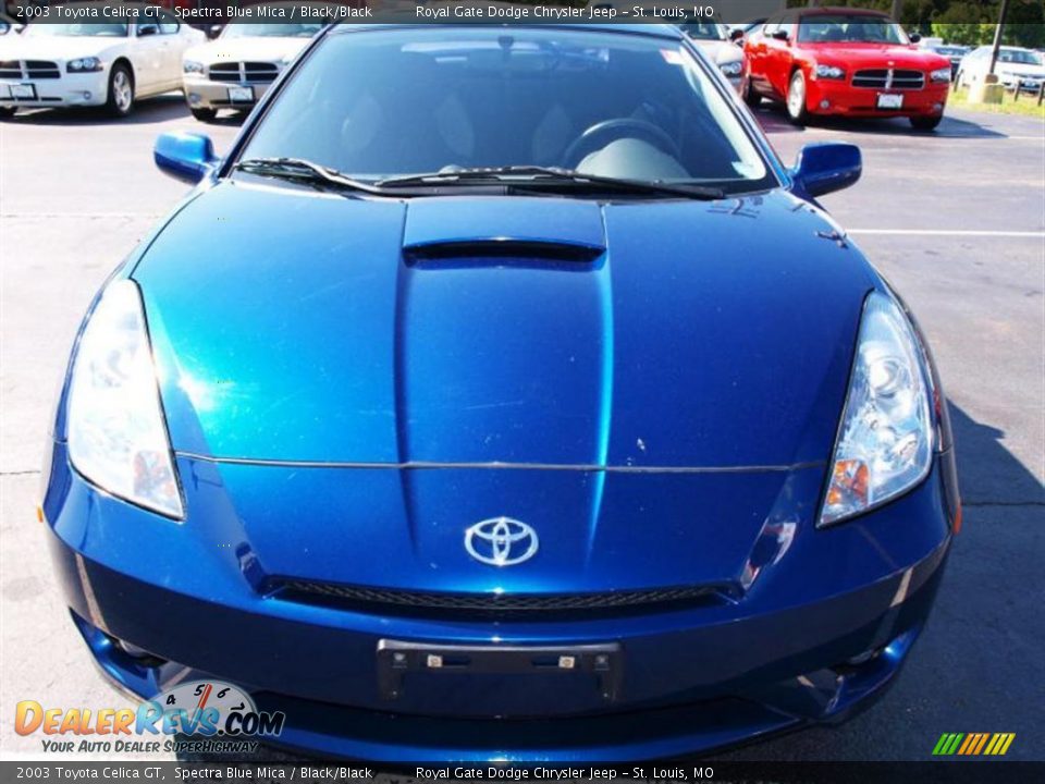 2003 Toyota Celica GT Spectra Blue Mica / Black/Black Photo #8