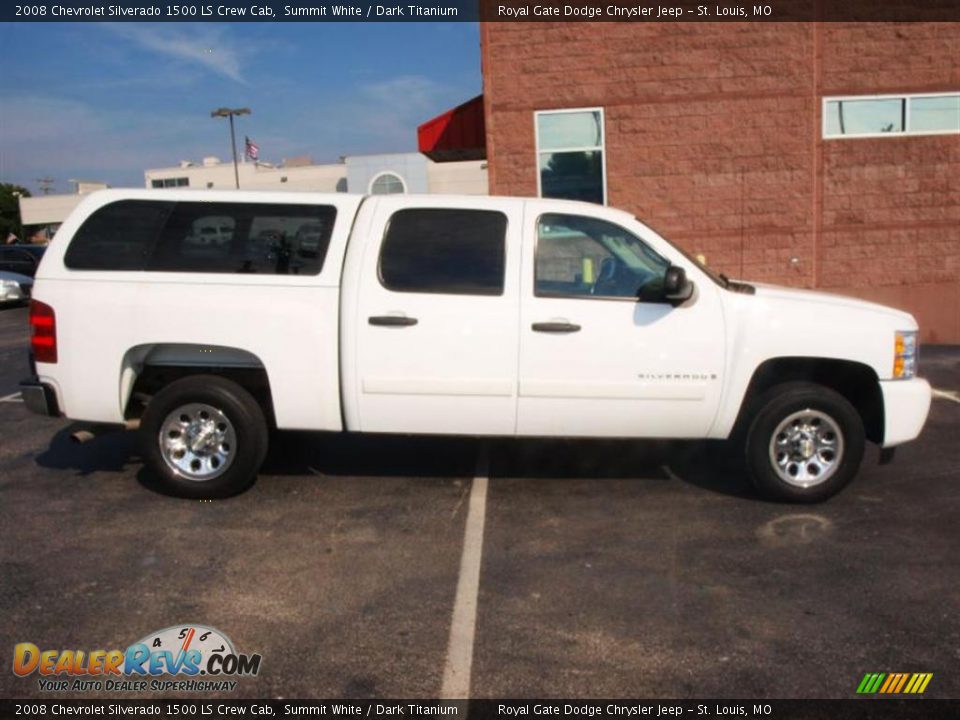 2008 Chevrolet Silverado 1500 LS Crew Cab Summit White / Dark Titanium Photo #2