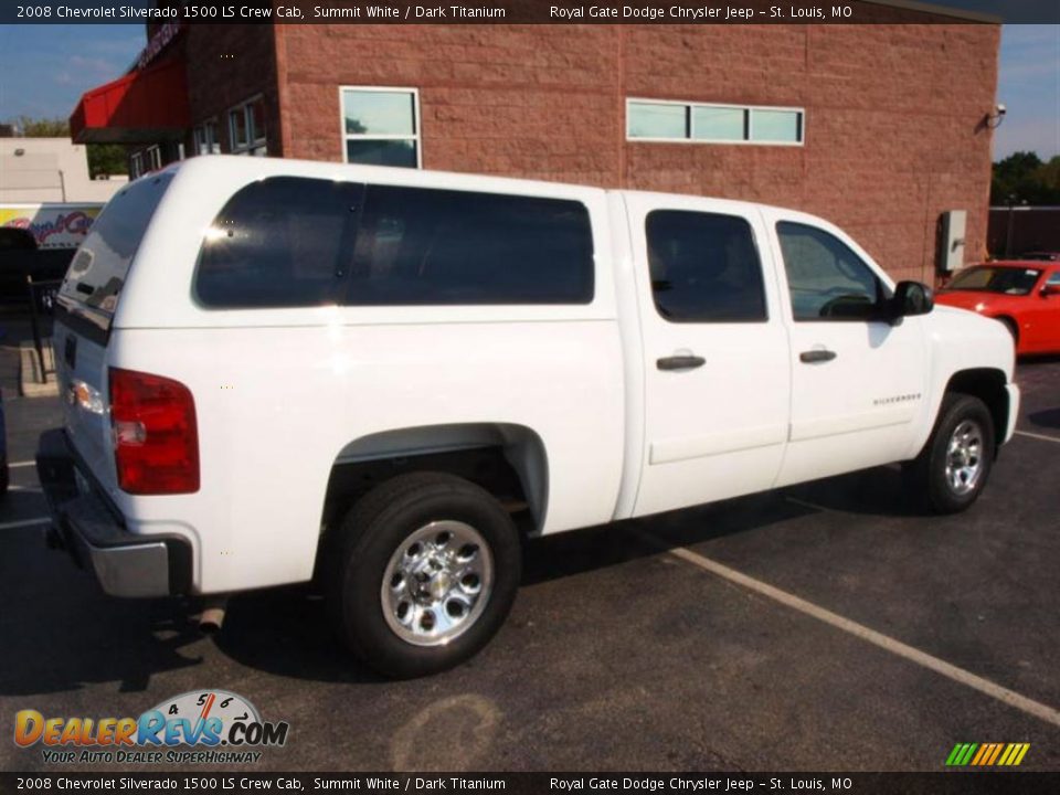 2008 Chevrolet Silverado 1500 LS Crew Cab Summit White / Dark Titanium Photo #3