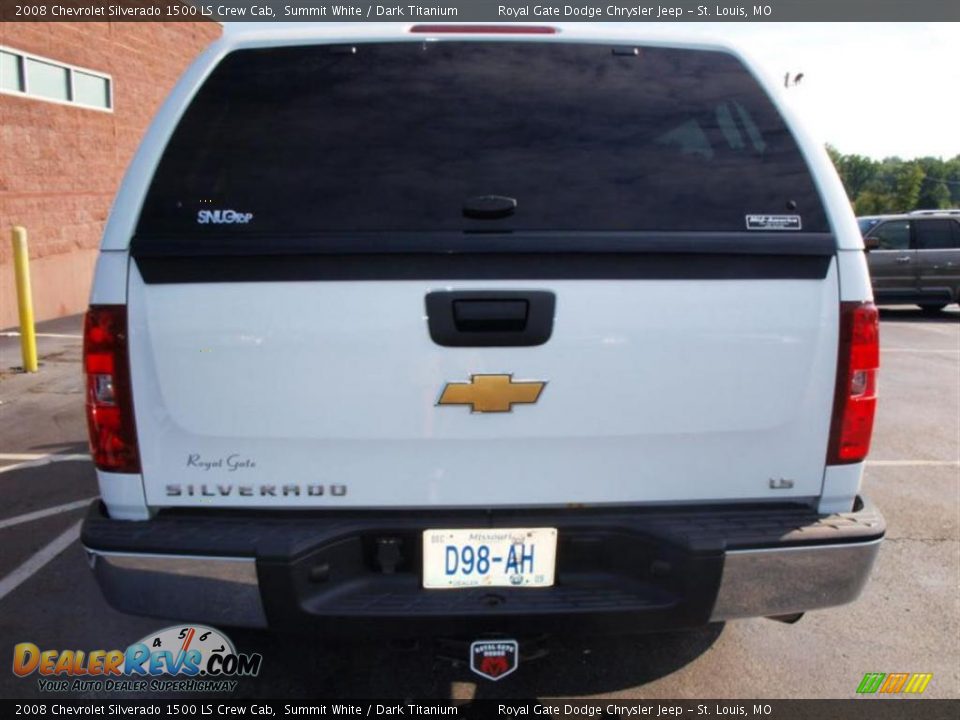 2008 Chevrolet Silverado 1500 LS Crew Cab Summit White / Dark Titanium Photo #6
