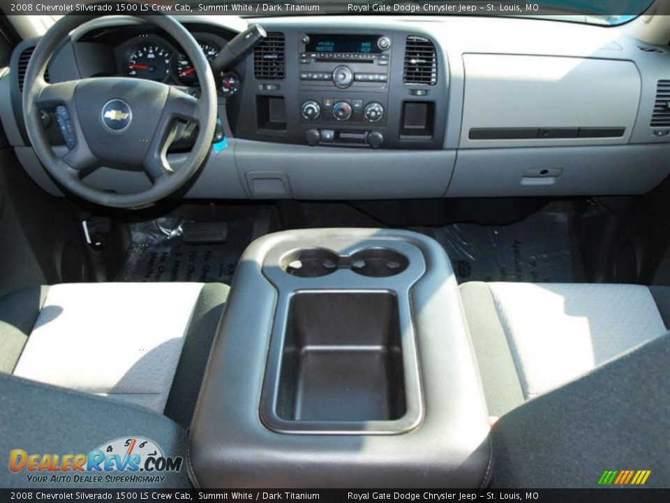 2008 Chevrolet Silverado 1500 LS Crew Cab Summit White / Dark Titanium Photo #10