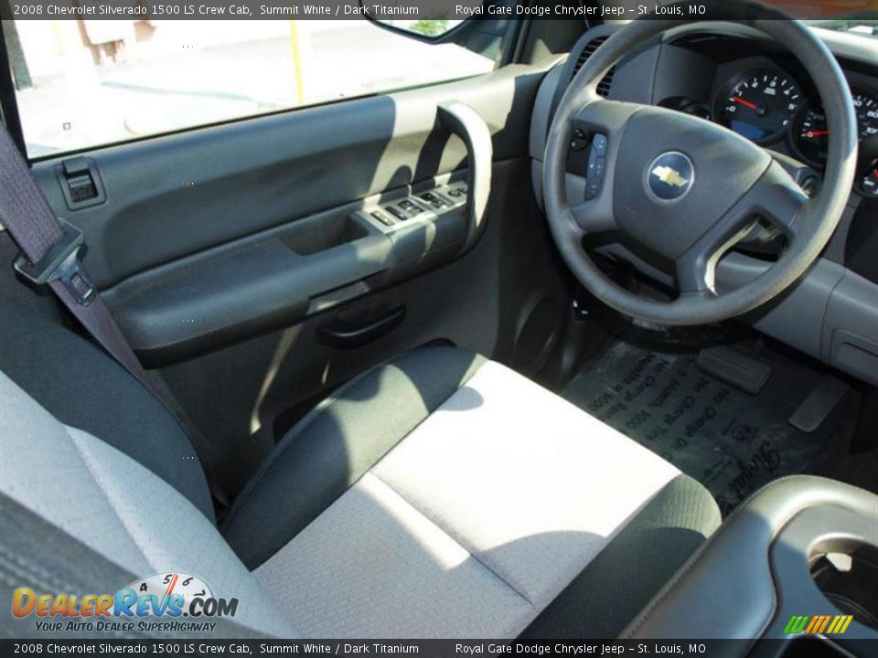 2008 Chevrolet Silverado 1500 LS Crew Cab Summit White / Dark Titanium Photo #11