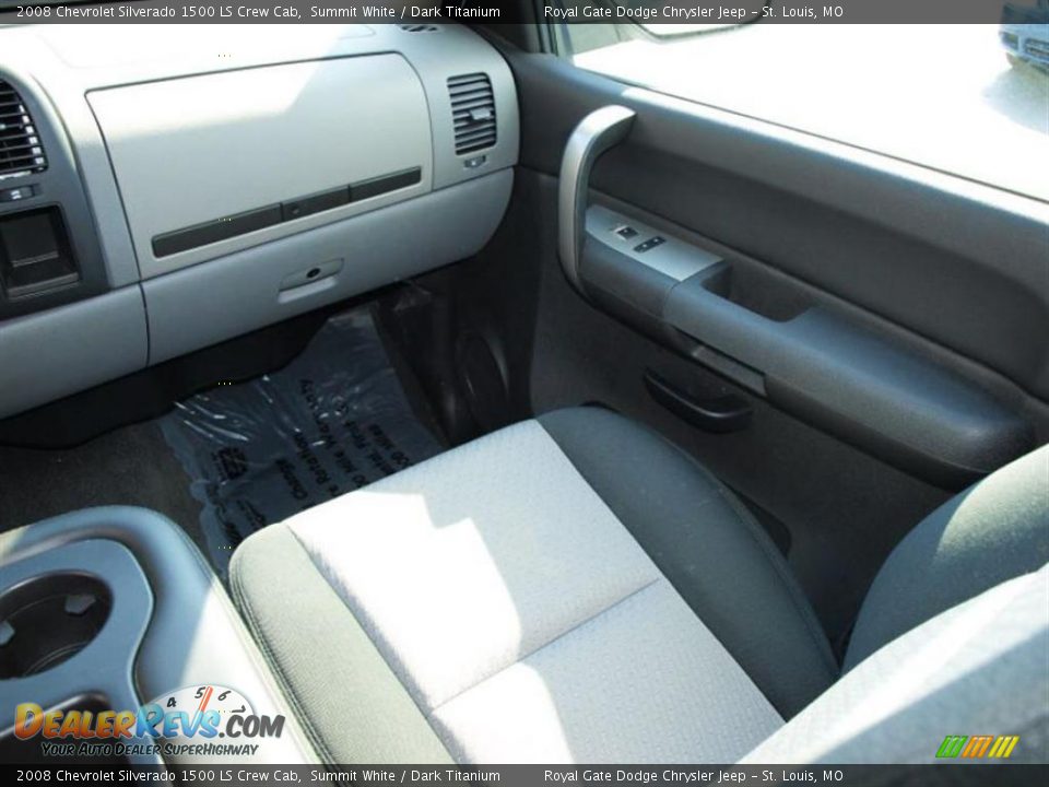 2008 Chevrolet Silverado 1500 LS Crew Cab Summit White / Dark Titanium Photo #13