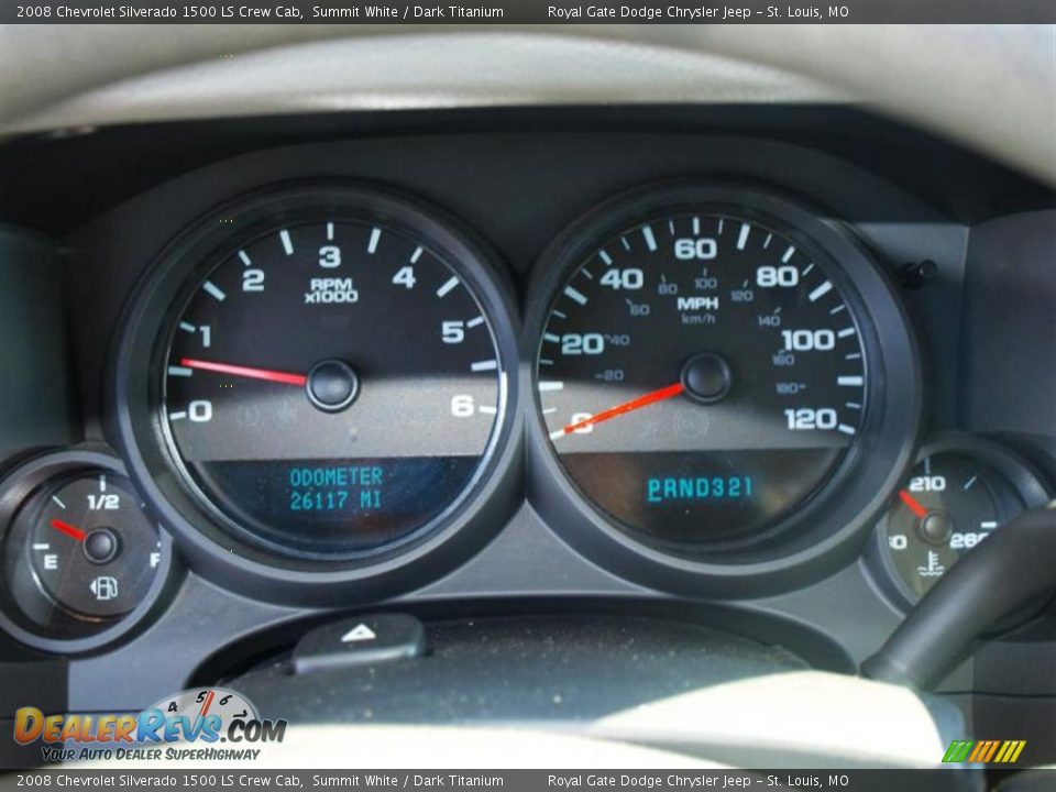2008 Chevrolet Silverado 1500 LS Crew Cab Summit White / Dark Titanium Photo #14