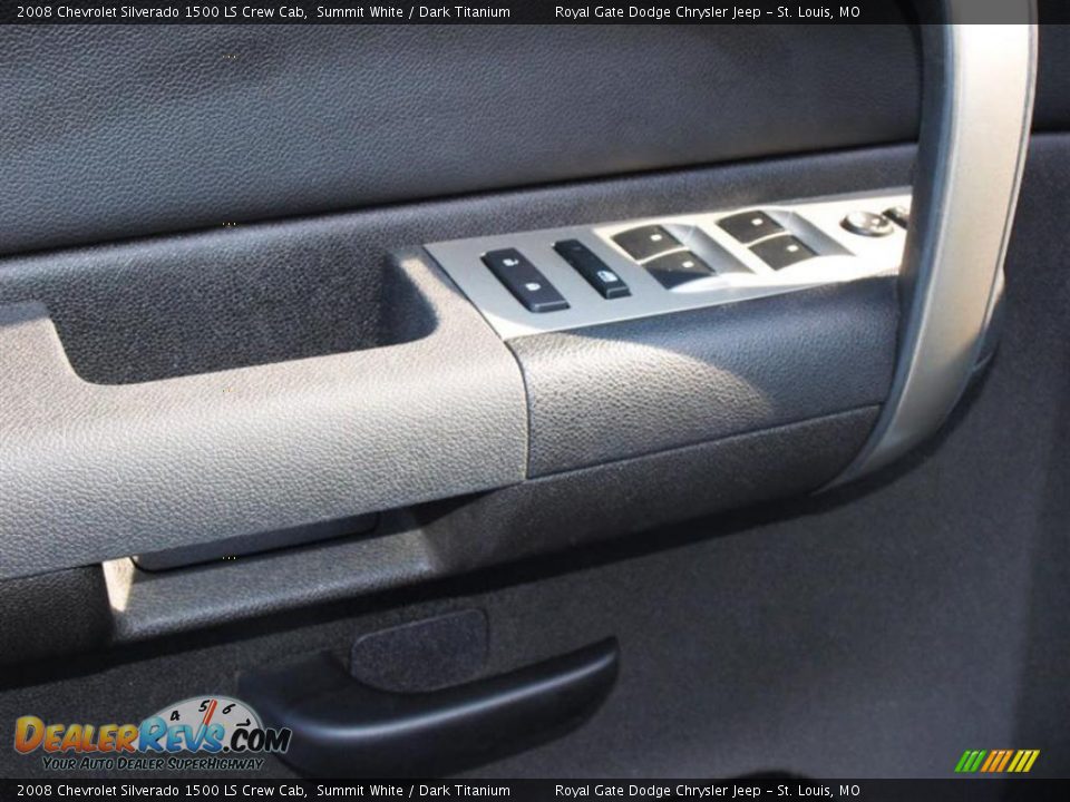 2008 Chevrolet Silverado 1500 LS Crew Cab Summit White / Dark Titanium Photo #15