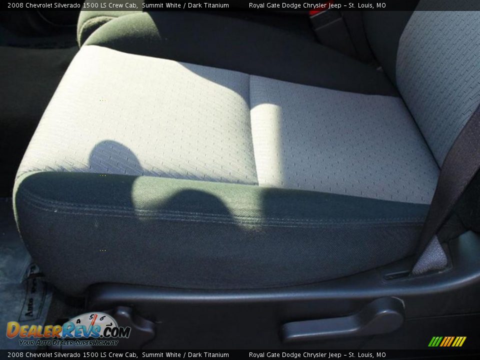 2008 Chevrolet Silverado 1500 LS Crew Cab Summit White / Dark Titanium Photo #16