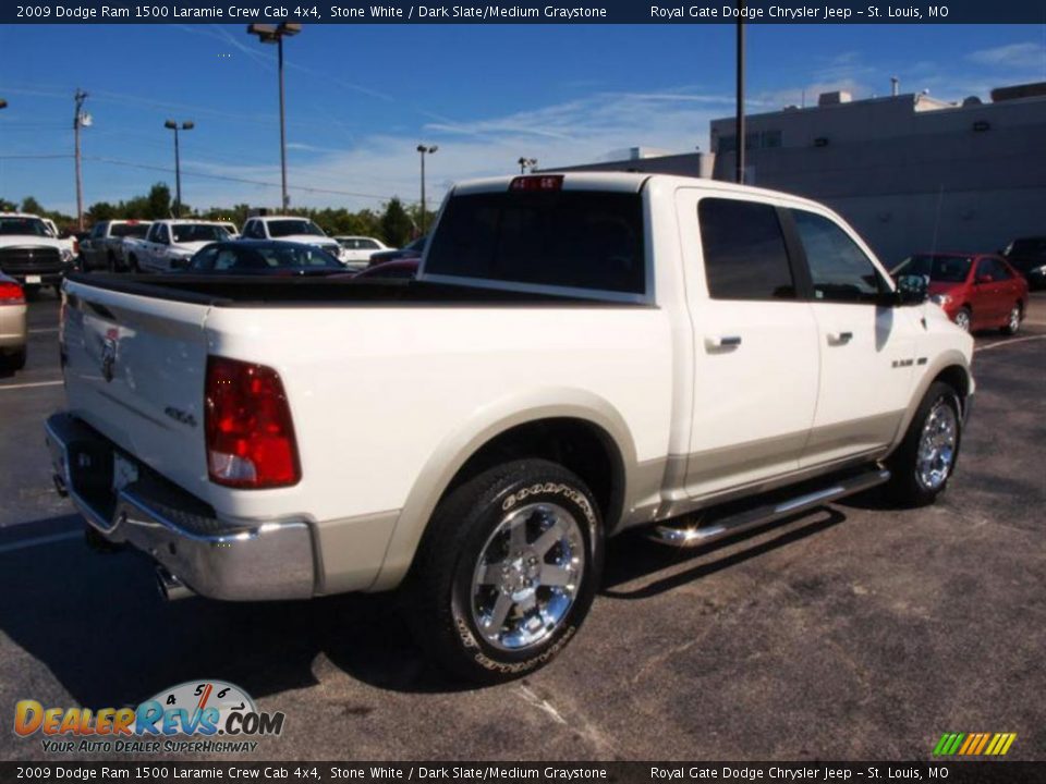 2009 Dodge Ram 1500 Laramie Crew Cab 4x4 Stone White / Dark Slate/Medium Graystone Photo #3