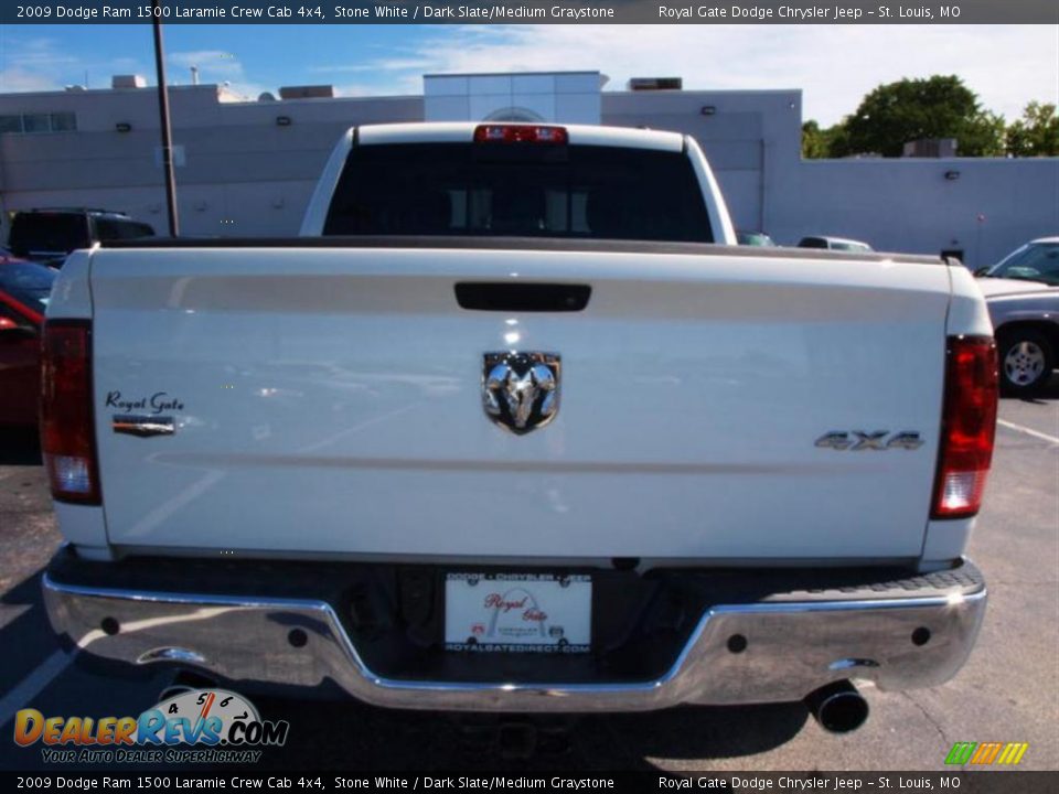 2009 Dodge Ram 1500 Laramie Crew Cab 4x4 Stone White / Dark Slate/Medium Graystone Photo #6