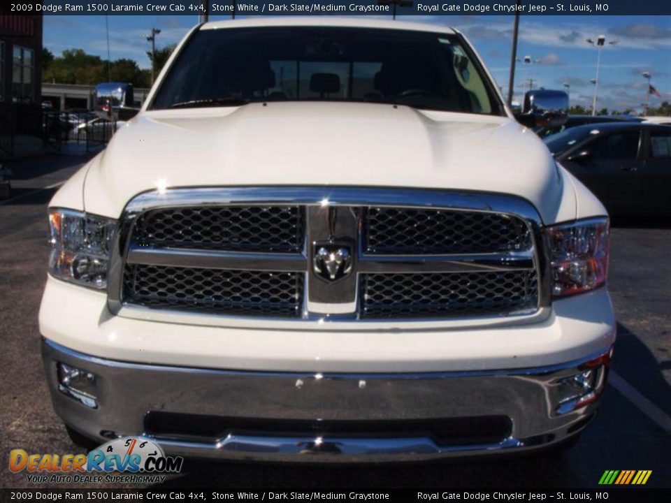 2009 Dodge Ram 1500 Laramie Crew Cab 4x4 Stone White / Dark Slate/Medium Graystone Photo #8