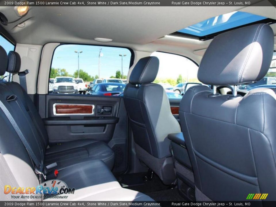 2009 Dodge Ram 1500 Laramie Crew Cab 4x4 Stone White / Dark Slate/Medium Graystone Photo #9