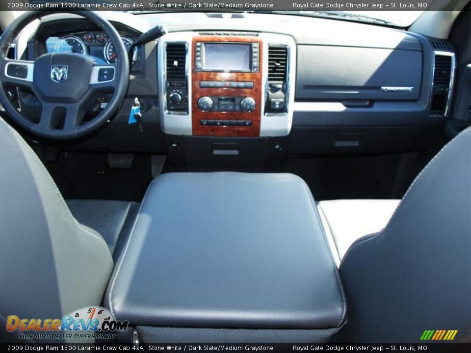 2009 Dodge Ram 1500 Laramie Crew Cab 4x4 Stone White / Dark Slate/Medium Graystone Photo #10