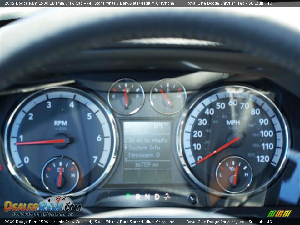 2009 Dodge Ram 1500 Laramie Crew Cab 4x4 Stone White / Dark Slate/Medium Graystone Photo #14