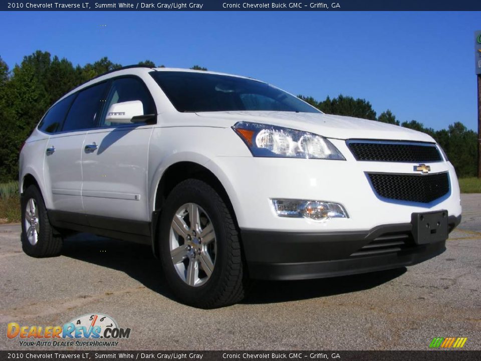 2010 Chevrolet Traverse LT Summit White / Dark Gray/Light Gray Photo #4