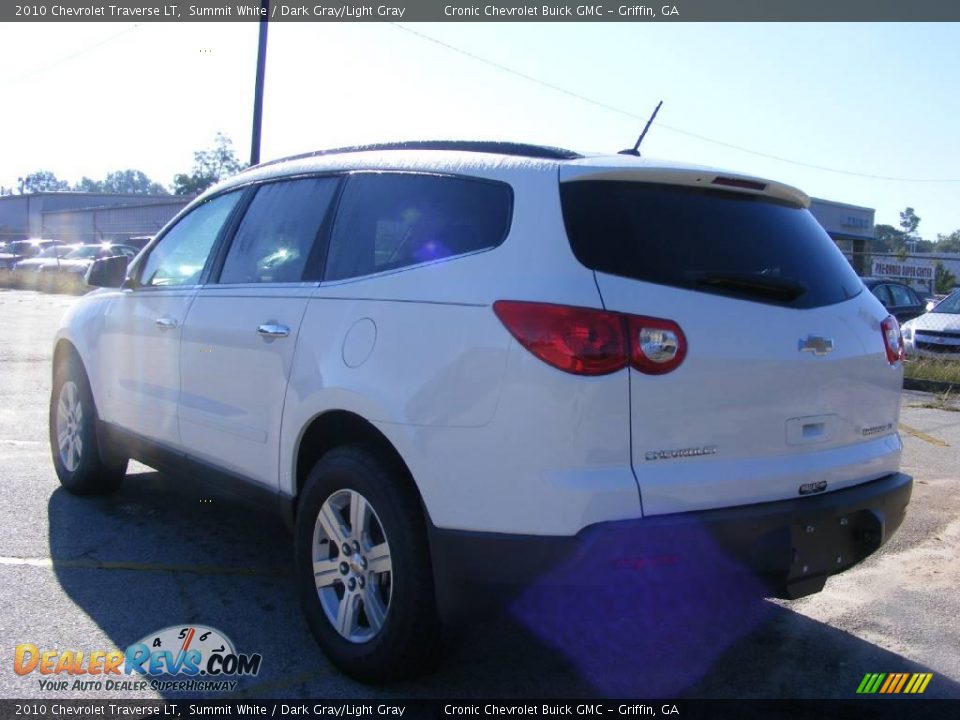 2010 Chevrolet Traverse LT Summit White / Dark Gray/Light Gray Photo #7