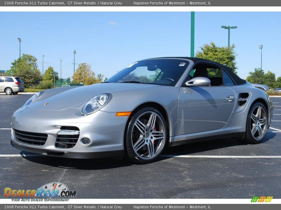 2008 Porsche 911 Turbo Cabriolet GT Silver Metallic / Natural Grey Photo #1