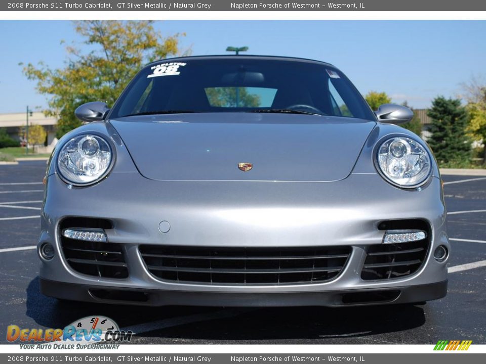 2008 Porsche 911 Turbo Cabriolet GT Silver Metallic / Natural Grey Photo #2