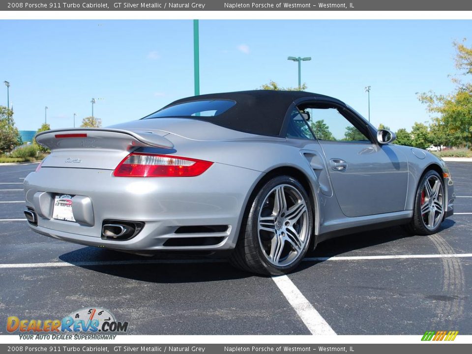 2008 Porsche 911 Turbo Cabriolet GT Silver Metallic / Natural Grey Photo #6
