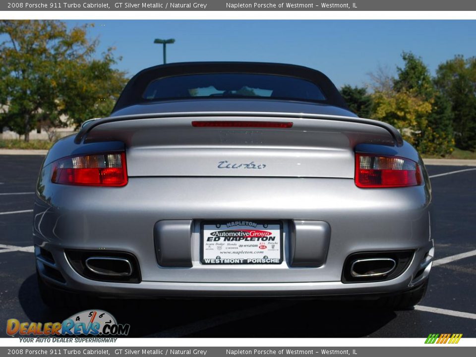 2008 Porsche 911 Turbo Cabriolet GT Silver Metallic / Natural Grey Photo #7
