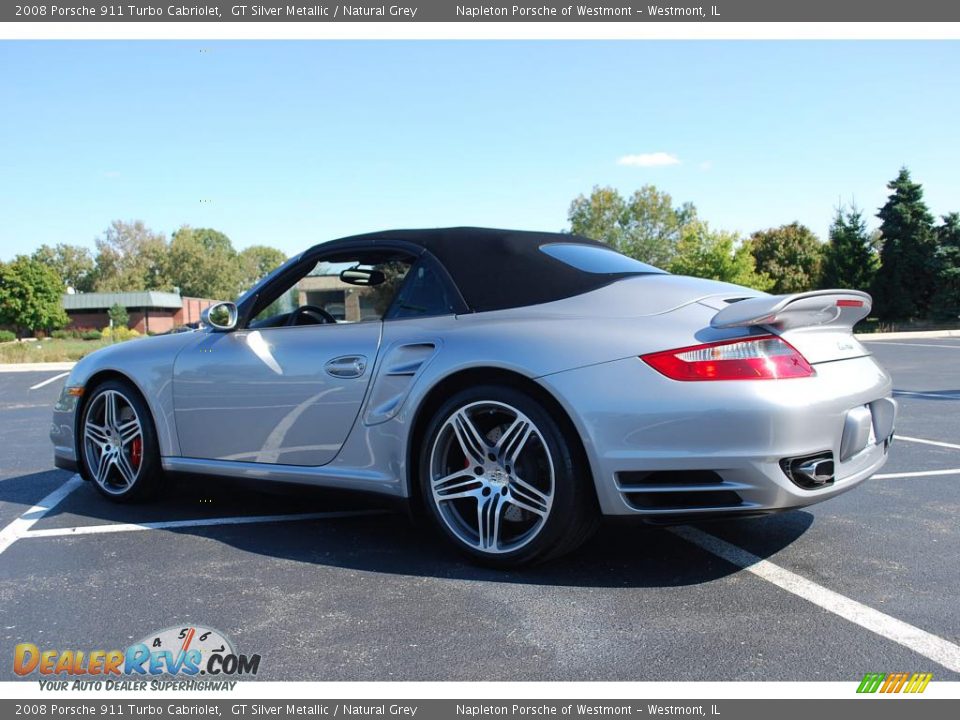 2008 Porsche 911 Turbo Cabriolet GT Silver Metallic / Natural Grey Photo #8