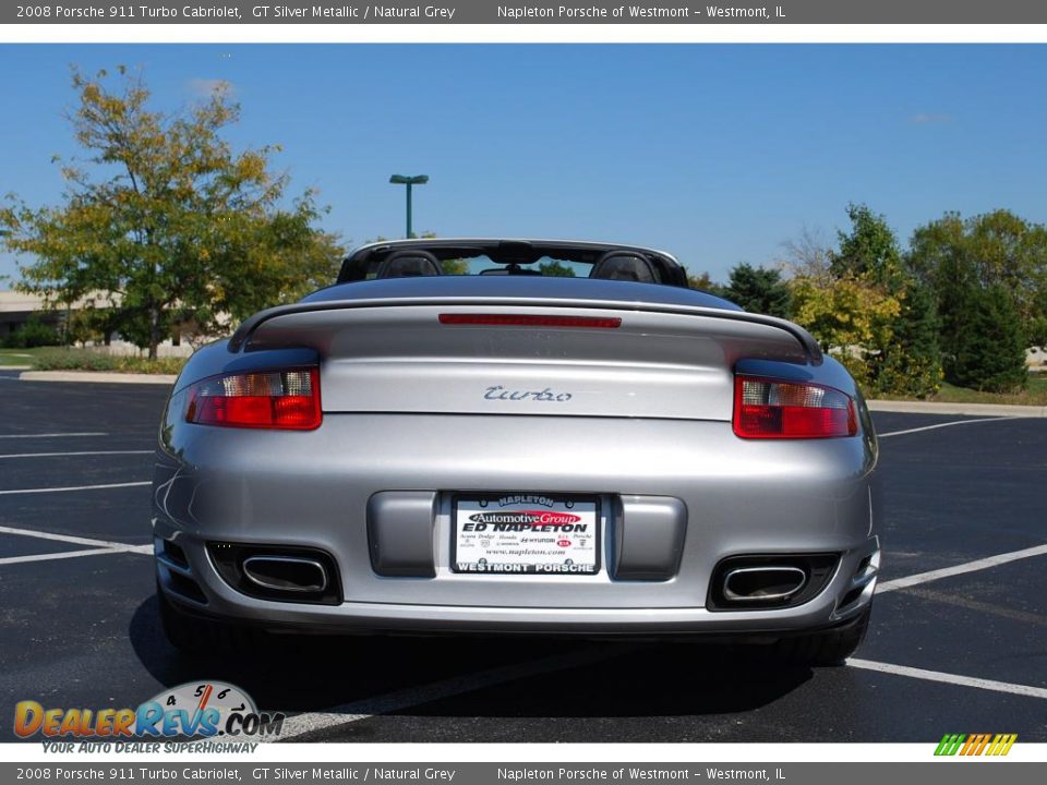 2008 Porsche 911 Turbo Cabriolet GT Silver Metallic / Natural Grey Photo #21